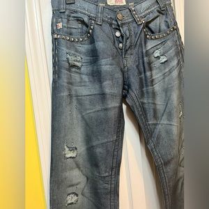 Beautiful MEK studded ripped men’s jeans (gently worn)